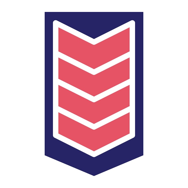 Army chevron vektor-ikonen-illustration des militär-ikonensets