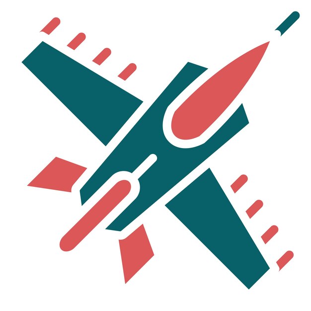 Vektor army jet icon-stil