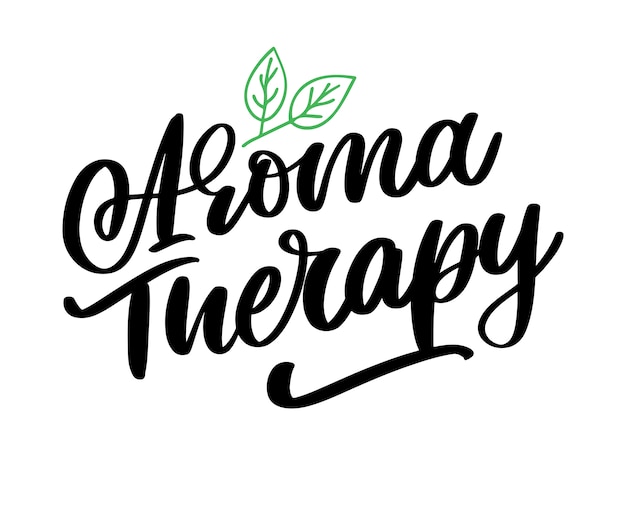 Aromatherapie-brief für luxus-lifestyle-design. alternative medizin. gesundes lebensstilkonzept. bio-zeichen.