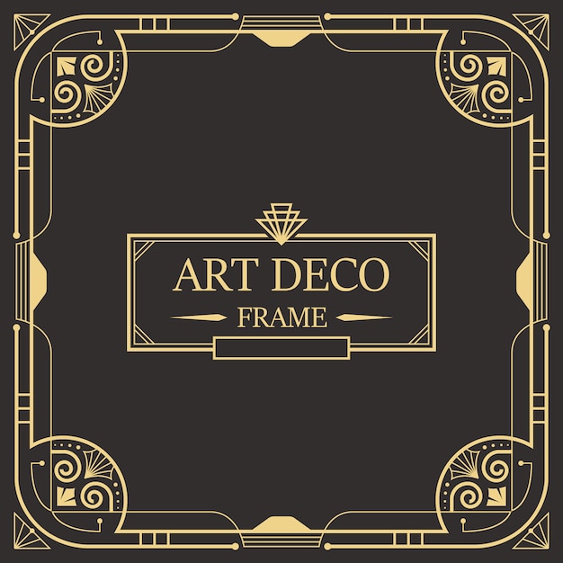 Art Deco-Rahmen und Rahmenvorlage.