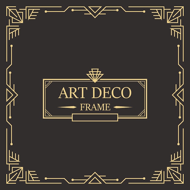 Art Deco-Rahmen und Rahmenvorlage.