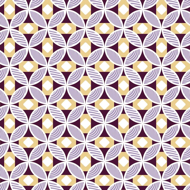 Art deco retro komplexe kreise psychedelische vektor geometrische nahtlose muster dekorative textur