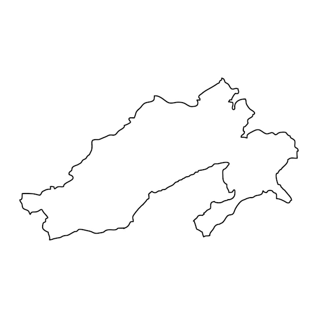 Arunachal Pradesh Staatskarte Verwaltungsabteilung Indiens Vektorillustration