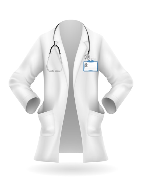 Arzt Uniform Robe Arbeitskleidung Vektor Illustration