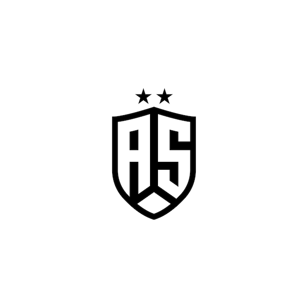 AS-Monogramm-Logo-Design, Buchstabe, Text, Name, Symbol, monochromes Logo, Alphabet-Zeichen, einfaches Logo