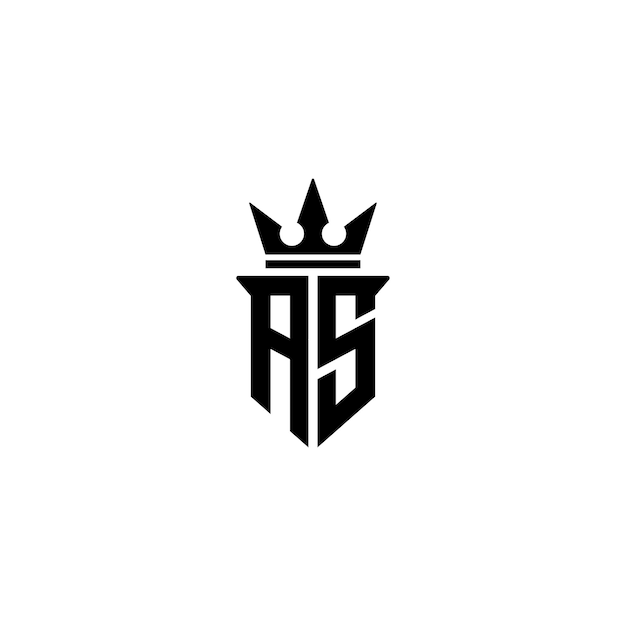 AS-Monogramm-Logo-Design, Buchstabe, Text, Name, Symbol, monochromes Logo, Alphabet-Zeichen, einfaches Logo