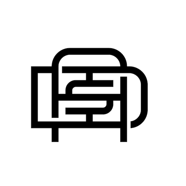 ASD Monogram Line Logo Design Inspiration Einfaches, sauberes und modernes Logo Design