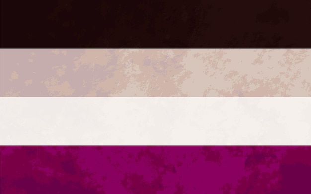 Asexuelles zeichen, asexuelle stolzflagge mit textur