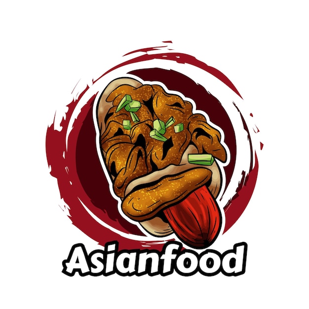 Asiatisches essen hot dogs logo