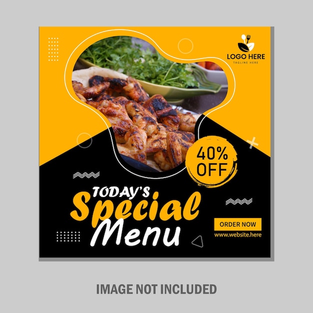 Asiatisches Essen Social Media Post Template Design