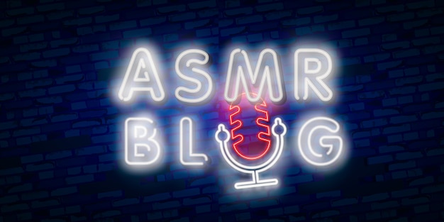 Asmr neon text