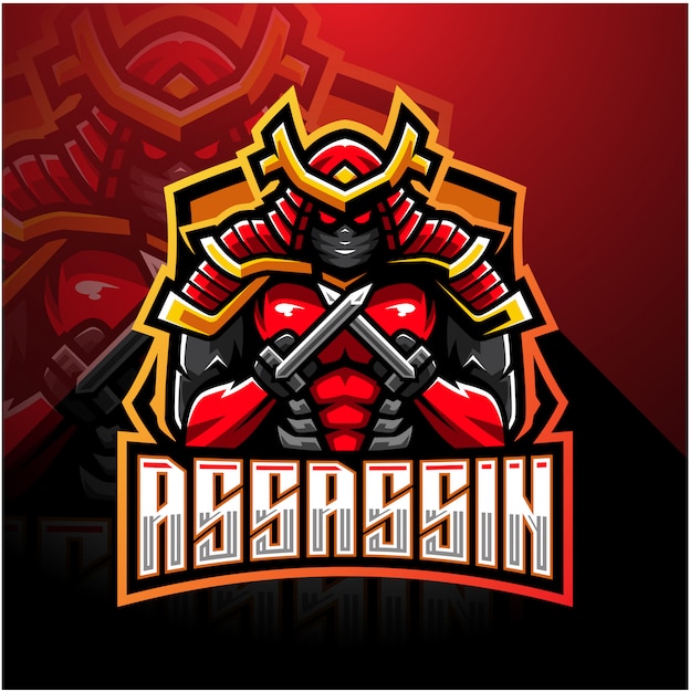 Assassin esport maskottchen-logo