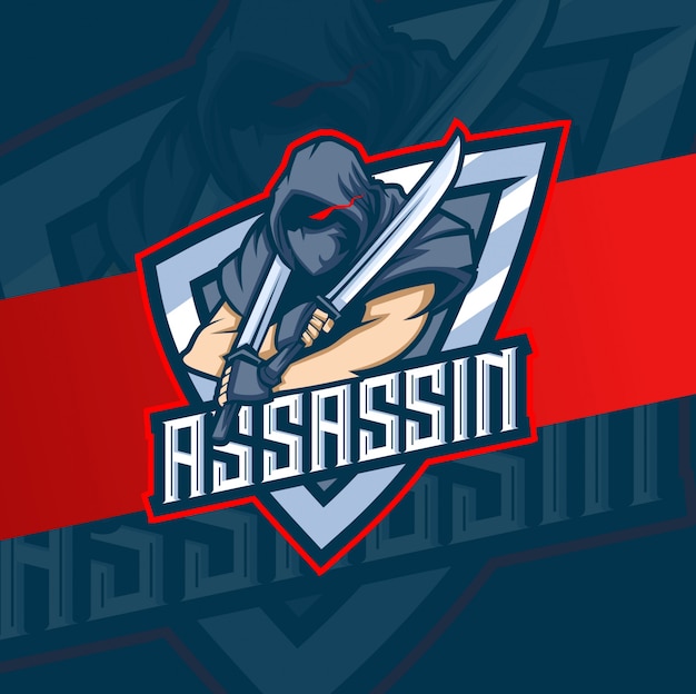 Assassin maskottchen esport-logo