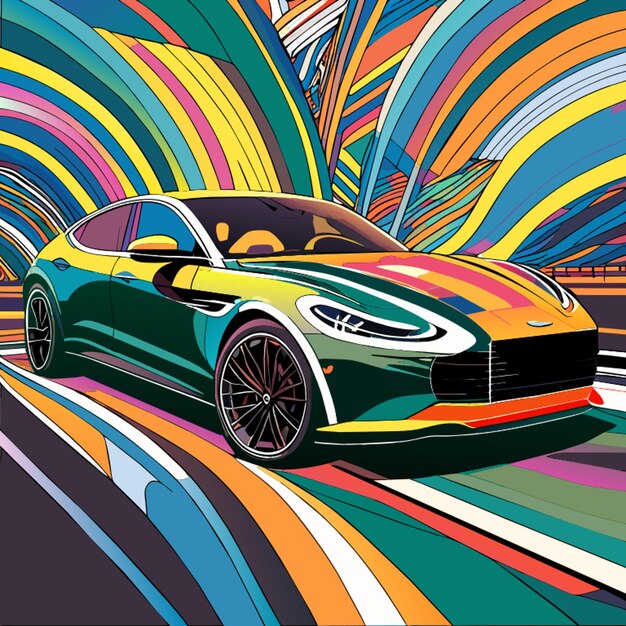 Aston Martindbx 707 Vektor-Illustration