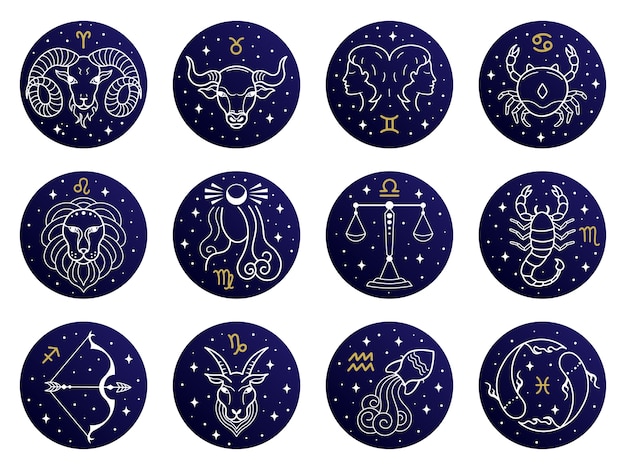 Vektor astrologische sternzeichenillustration