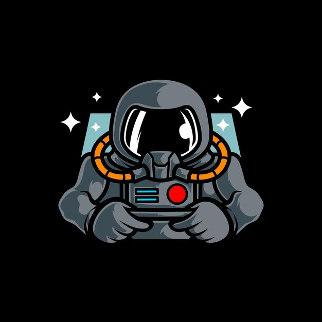 Astronaut gamer e sport-logo