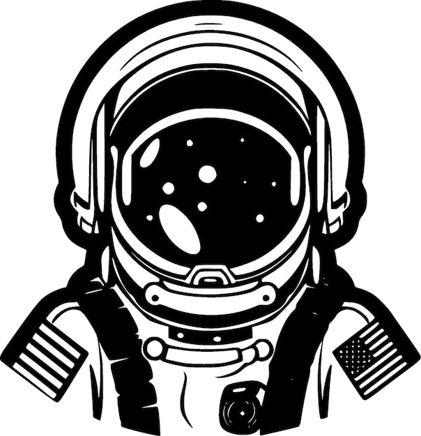 Vektor astronaut minimalist und flat logo vektor-illustration