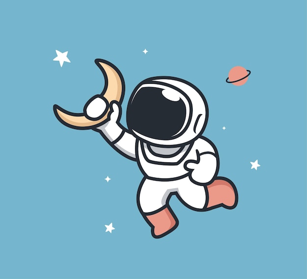 Astronaut und mond