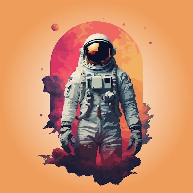 Vektor astronaut-vektorkunstdesign