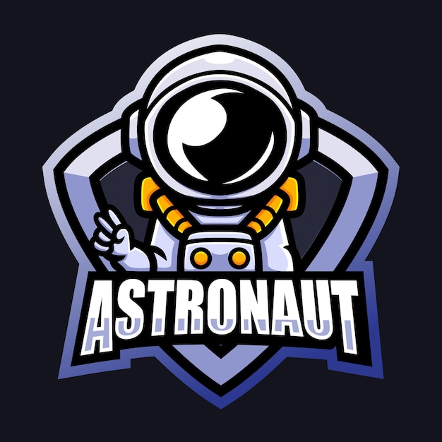 Astronauten-maskottchen-esport-logo-design