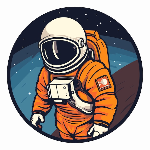 Astronauten- und weltraumillustration