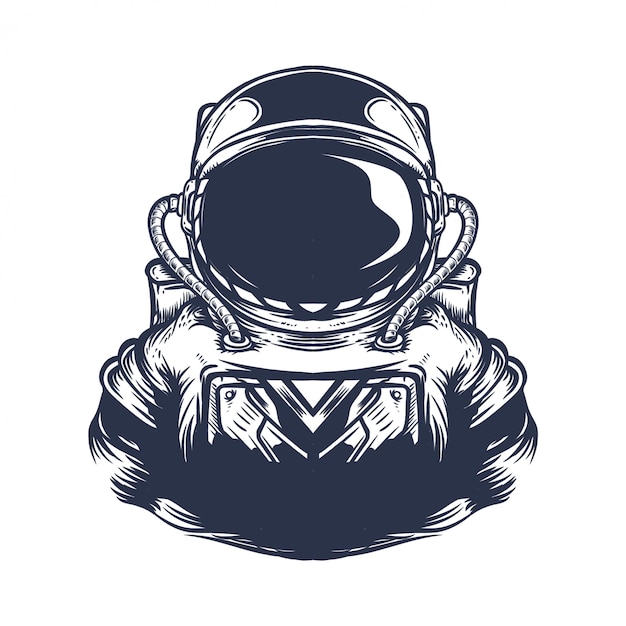 Astronautengrafikillustration