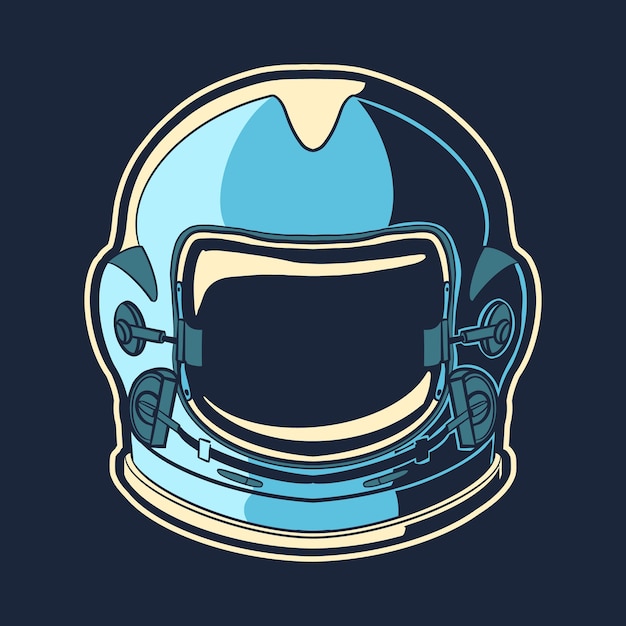 Vektor astronautenhelm-designobjekt