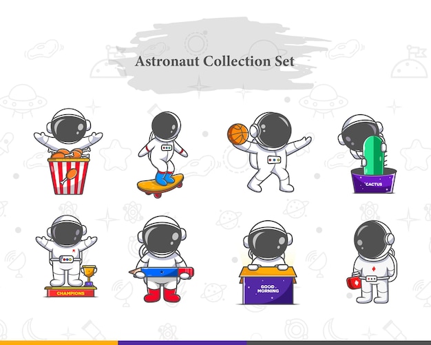 Astronautenillustrationssammlung