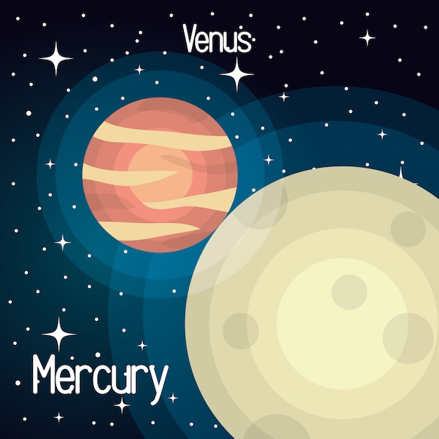 Astronomie quecksilbersystem sonnenplaneten isoliert