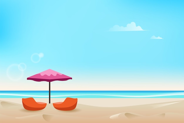 Atemberaubender tropischer Strand-Hintergrund Sommerferienkonzept