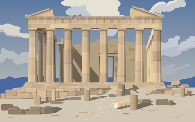 Athen-abbildung parthenon. akropolis.