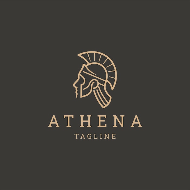 Vektor athena die göttin vektor logo design