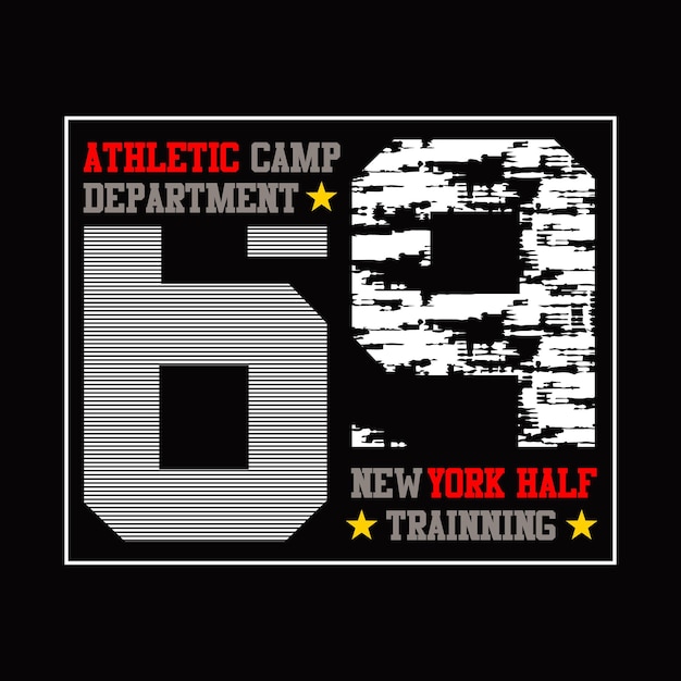 Athlet camp design typografie vektorillustration