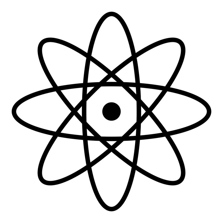 Vektor atom-icon-illustrator-vektor einfaches atom-symbol
