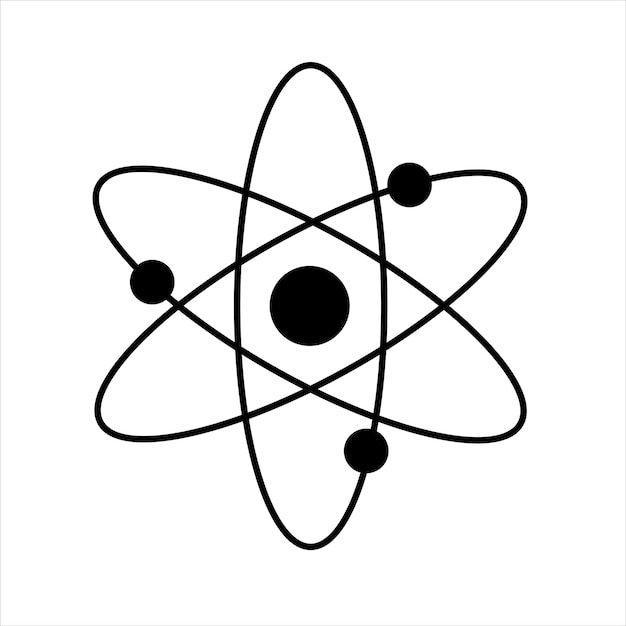 Atom-Molekül-Vektor-Symbol isoliert auf weißem Hintergrund