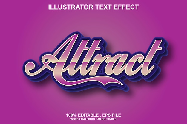 Attractl texteffekt editierbar