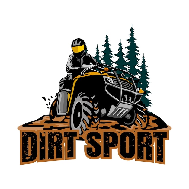 Vektor atv sport illustration design logo ikon vektor