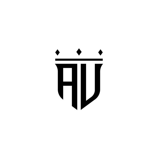 AU-Monogramm-Logo-Design, Buchstabe, Text, Name, Symbol, monochromes Logo, Alphabet-Zeichen, einfaches Logo