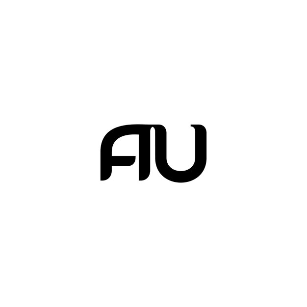 AU-Monogramm-Logo-Design, Buchstabe, Text, Name, Symbol, monochromes Logo, Alphabet-Zeichen, einfaches Logo