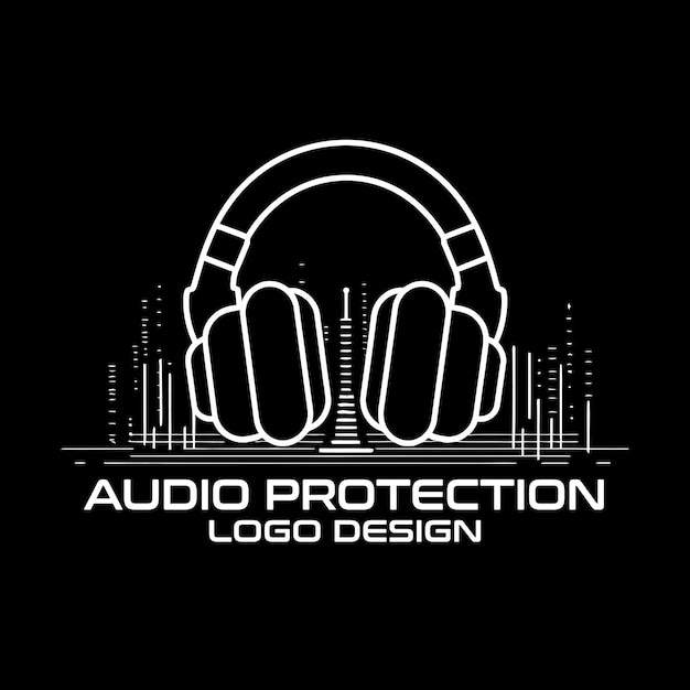 Vektor audio-schutzvektor-logo-design