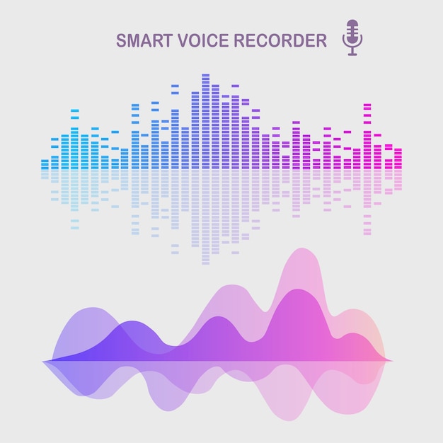 Audiowelle aus der equalizer-abbildung