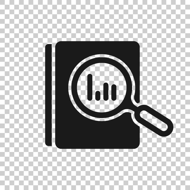 Auditdokument-Symbol im transparenten Stil Ergebnisbericht-Vektorillustration auf isoliertem Hintergrund Geschäftskonzept für die Verifikationskontrolle