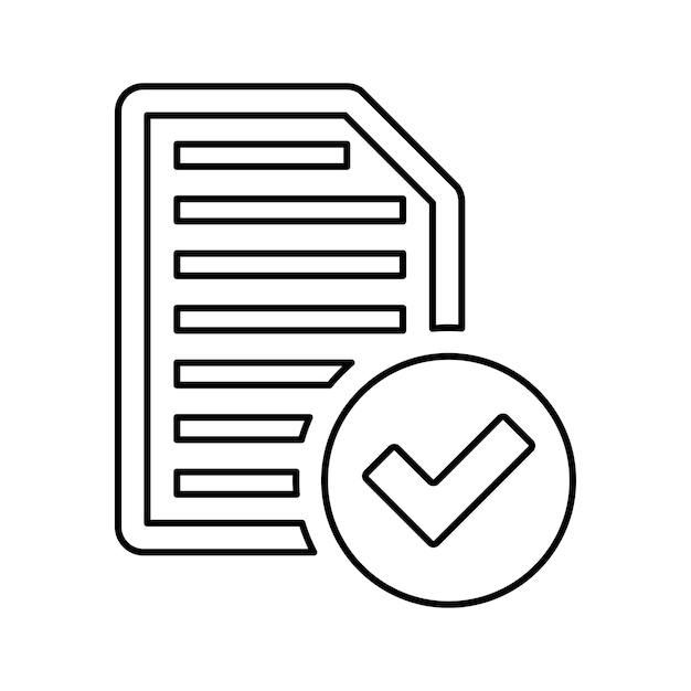 Aufgaben abgeschlossenes Ikonen-Linienumriss-Design