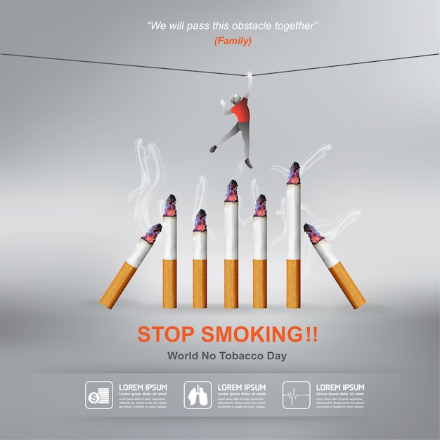 Aufhören zu rauchen concept world no tobacco day