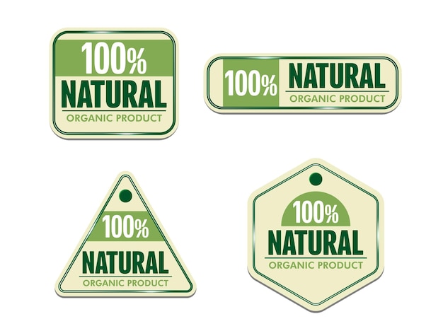 Aufkleber für 100 % natürliche bio-produkte