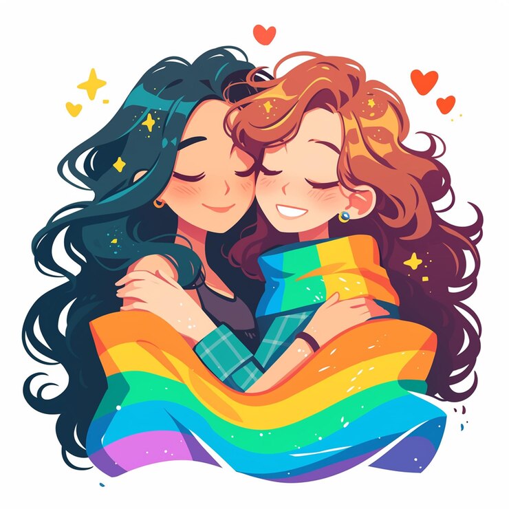 Vektor aufkleber für transgender-liebe und gleichheit