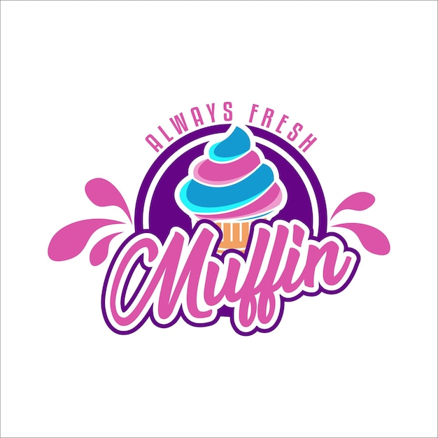 Aufkleber mit Muffin-Logo