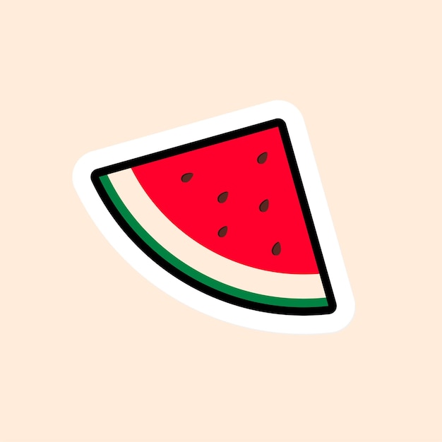Vektor aufkleber-wassermelonen-illustration