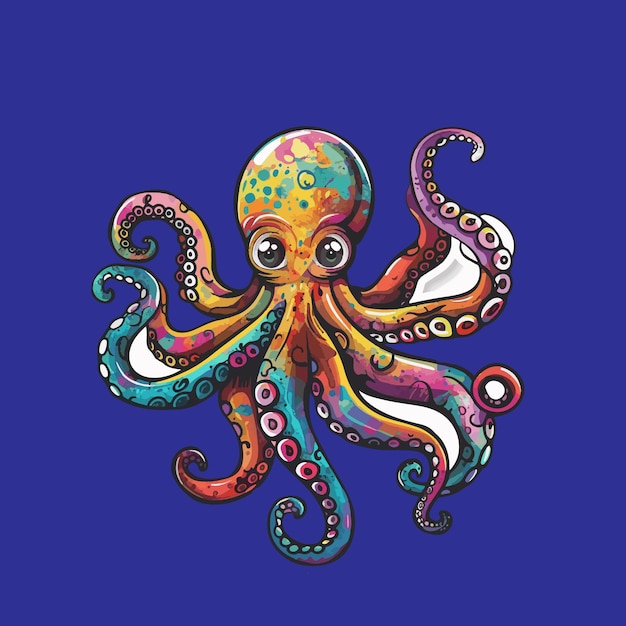 Aufkleberentwurf für oktopus