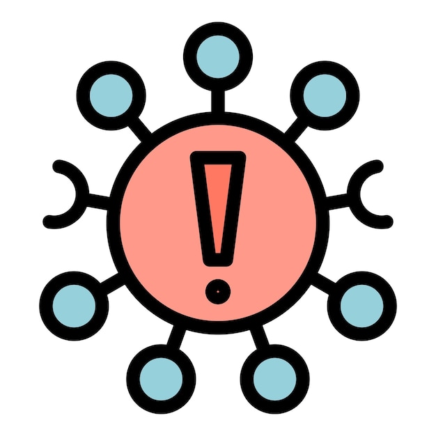 Aufmerksamkeit beeinflussen Icon Umriss Vektor Soziale Medien Inhalt teilen Farbe flach